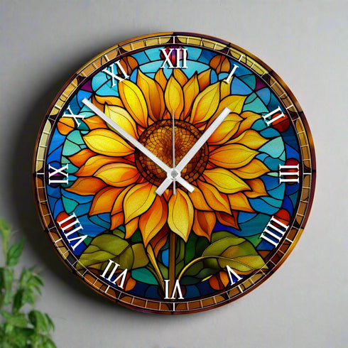 Sunflower Suncatcher Effect Clock